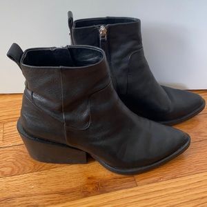 Leather dkny booties